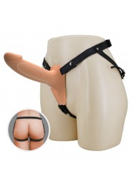 Телесный полый мужской страпон London - 16,8 см. - Baile - купить с доставкой в Пензе