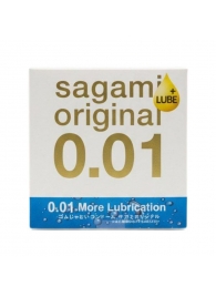 Увлажнённый презерватив Sagami Original 0.01 Extra Lub - 1 шт. - Sagami - купить с доставкой в Пензе