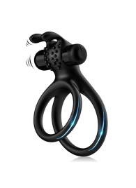 Черное эрекционное виброкольцо с подхватом мошонки Stay Hard - Boys of Toys - в Пензе купить с доставкой