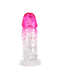 Прозрачно-розовая насадка на пенис Wilford - 13,5 см. - Baile - в Пензе купить с доставкой