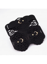 Фигурный набор для БДСМ-игр с узорами и золотистой фурнитурой - Crazy Handmade - купить с доставкой в Пензе