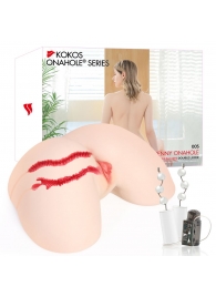 Мастурбатор-полуторс с двойным слоем материала и вибрацией Jenny Onahole Real Hips - KOKOS - в Пензе купить с доставкой