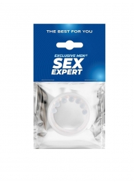 Эрекционное кольцо с мягкой стимулирующей насадкой - Sex Expert - в Пензе купить с доставкой