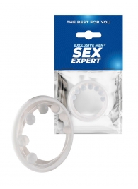 Эрекционное кольцо с мягкой стимулирующей насадкой - Sex Expert - в Пензе купить с доставкой