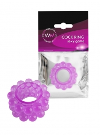 Лиловое эрекционное кольцо с 2 рядами стимулирующих шариков - Erowoman-Eroman - в Пензе купить с доставкой