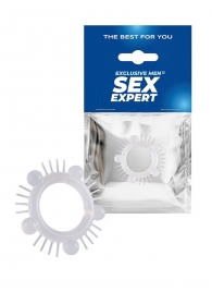 Эластичное эрекционное кольцо с шишечками и шипами - Sex Expert - в Пензе купить с доставкой
