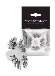 Эластичное эрекционное кольцо с черными «ресничками» - Sextaz - в Пензе купить с доставкой