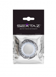 Эластичное эрекционное колечко с черными «ресничками» - Sextaz - в Пензе купить с доставкой