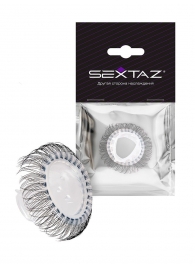 Эластичное эрекционное кольцо с длинными черными «ресничками» - Sextaz - в Пензе купить с доставкой