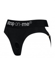Черные трусики для насадок Heroine Lingerie Harness - size XL - Strap-on-me - купить с доставкой в Пензе