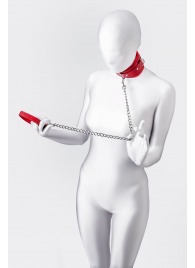 Красный ошейник с подкладкой из меха - ToyFa - купить с доставкой в Пензе