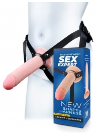 Мужской полый страпон на регулируемых ремешках - 22 см. - Sex Expert - купить с доставкой в Пензе