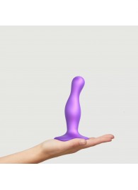 Фиолетовая насадка Strap-On-Me Dildo Plug Curvy size S - Strap-on-me - купить с доставкой в Пензе