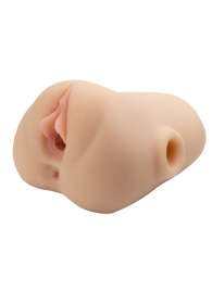 Телесный мастурбатор с вибрацией Double Pounder Vibrating Squeeze Stroker - Pipedream - в Пензе купить с доставкой