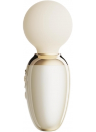 Бежевый мини-вибратор с функцией нагрева Ava - Zalo