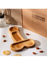 Деревянное блюдо для подачи в форме члена (25 х 16,5 х 1,7 см) - Сима-Ленд - купить с доставкой в Пензе