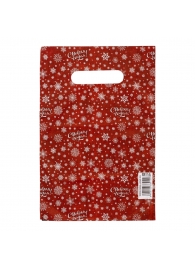 Красный подарочный новогодний пакет с вырубной ручкой (20х30 см) - Сима-Ленд - купить с доставкой в Пензе