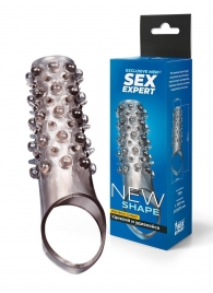 Дымчатая насадка на пенис с шипами и выпуклостями - 12 см. - Sex Expert - в Пензе купить с доставкой