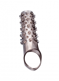 Дымчатая насадка на пенис с шипами и выпуклостями - 12 см. - Sex Expert - в Пензе купить с доставкой