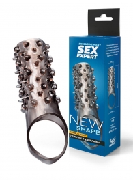 Дымчатая насадка на пенис с шипами и выпуклостями - 12,5 см. - Sex Expert - в Пензе купить с доставкой
