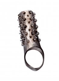 Дымчатая насадка на пенис с шипами и выпуклостями - 12,5 см. - Sex Expert - в Пензе купить с доставкой