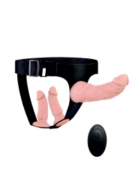 Женский страпон с 3 насадками и вибрацией - Erowoman-Eroman - купить с доставкой в Пензе