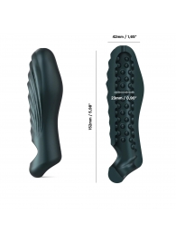 Серая силиконовая насадка на пенис с подхватом Manwan Ryzer - Manwan - в Пензе купить с доставкой