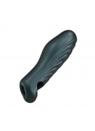 Серая силиконовая насадка на пенис с подхватом Manwan Ryzer - Manwan - в Пензе купить с доставкой