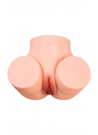 Телесный мастурбатор в форме попки с 2 любовными входами - No Name - в Пензе купить с доставкой