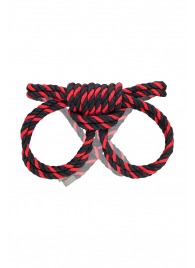 Черно-красные наручники-оковы ’’Узел-омега’’ из хлопковой веревки - Pecado - купить с доставкой в Пензе