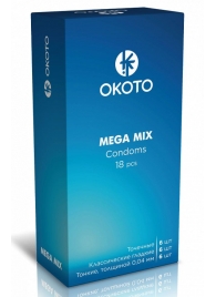 Презервативы OKOTO Mega Mix - 18 шт. - Sitabella - купить с доставкой в Пензе