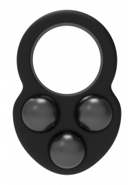 Черное эрекционное кольцо с утяжелителями - Dream Toys - в Пензе купить с доставкой