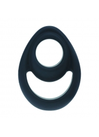 Черное эрекционное кольцо Double Ergo Silicone Cockring - Shots Media BV - в Пензе купить с доставкой