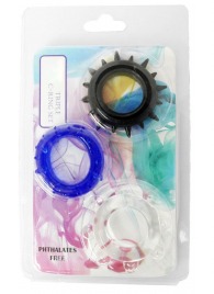 Набор из 3 эрекционных колец разного цвета и рельефа - Boys of Toys - в Пензе купить с доставкой