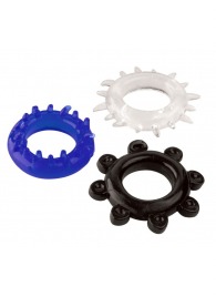 Набор из 3 эрекционных колец разного цвета и рельефа - Boys of Toys - в Пензе купить с доставкой