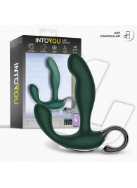Зеленый вибромассажёр простаты Greeny - 12,8 см. - Intoyou - в Пензе купить с доставкой
