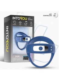 Синее интерактивное эрекционное виброкольцо Rank - Intoyou - в Пензе купить с доставкой