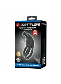 Черное перезаряжаемое виброкольцо Goodwin - Baile - в Пензе купить с доставкой