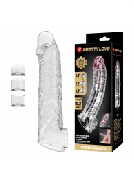 Прозрачный фаллоудлинитель с подхватом мошонки Silas - 26 см. - Baile - в Пензе купить с доставкой