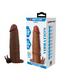 Коричневая насадка на пенис Quillon - 20 см. - Baile - в Пензе купить с доставкой