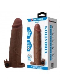 Коричневая насадка на пенис Xerxes - 22 см. - Baile - в Пензе купить с доставкой