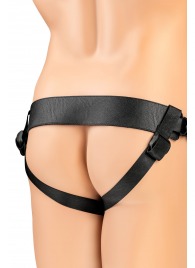 Телесный фаллопротез на черных ремнях Conall - 15 см. - ToyFa - купить с доставкой в Пензе