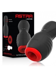 Черно-красный мастурбатор с вибрацией и всасыванием - JAMYJOB - в Пензе купить с доставкой