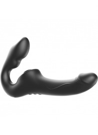 Черный безремневой страпон с 3 моторами - Ibiza - купить с доставкой в Пензе