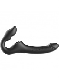 Черный безремневой страпон с 3 моторами - Ibiza - купить с доставкой в Пензе