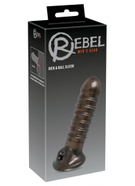 Насадка на пенис Rebel smoke с рёбрышками и отверстием под мошонку - Orion - в Пензе купить с доставкой