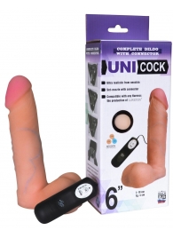 Фаллическая насадка Харнесс UNICOCK 6  с вибрацией - 18 см. - LOVETOY (А-Полимер) - купить с доставкой в Пензе