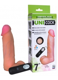 Фаллическая насадка Харнесс UNICOCK 7  с вибрацией - 19 см. - LOVETOY (А-Полимер) - купить с доставкой в Пензе