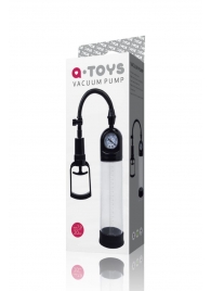 Чёрная вакуумная помпа A-toys с манометром и прозрачной колбой - A-toys - в Пензе купить с доставкой