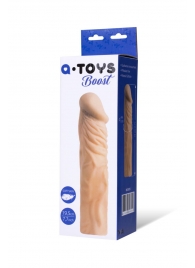 Насадка с ярко выраженной головкой и рельефным стволом - 19 см. - A-toys - в Пензе купить с доставкой